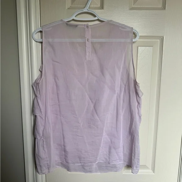 Lavender Sleeveless Ruffle Top - Picture 3 of 4